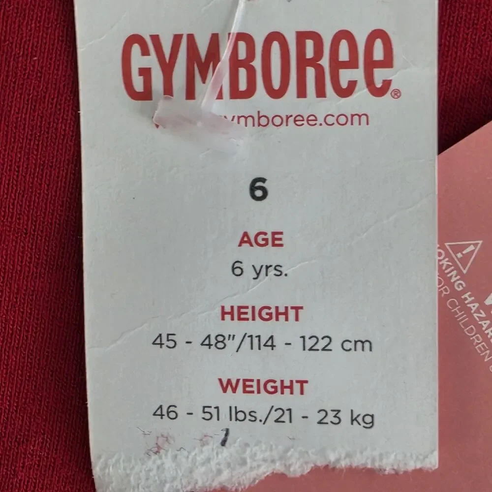 Vintage Gymboree Long Sleeved Top Size 6 Red Floral Layered T-Shirt 2007 NWT